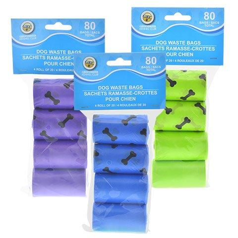 [Australia] - Dollar Daze Plus Dog Waste Bags Assorted Among Purple, Green, and Blue 80 Count in Each - Pack of 3 