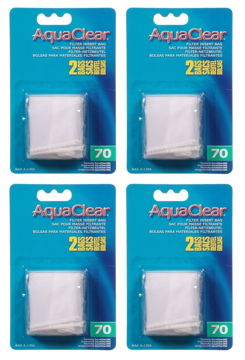 [Australia] - (4 Pack) AquaClear 70 Nylon Bags, (2 Bags each / 8 Bags Total) 