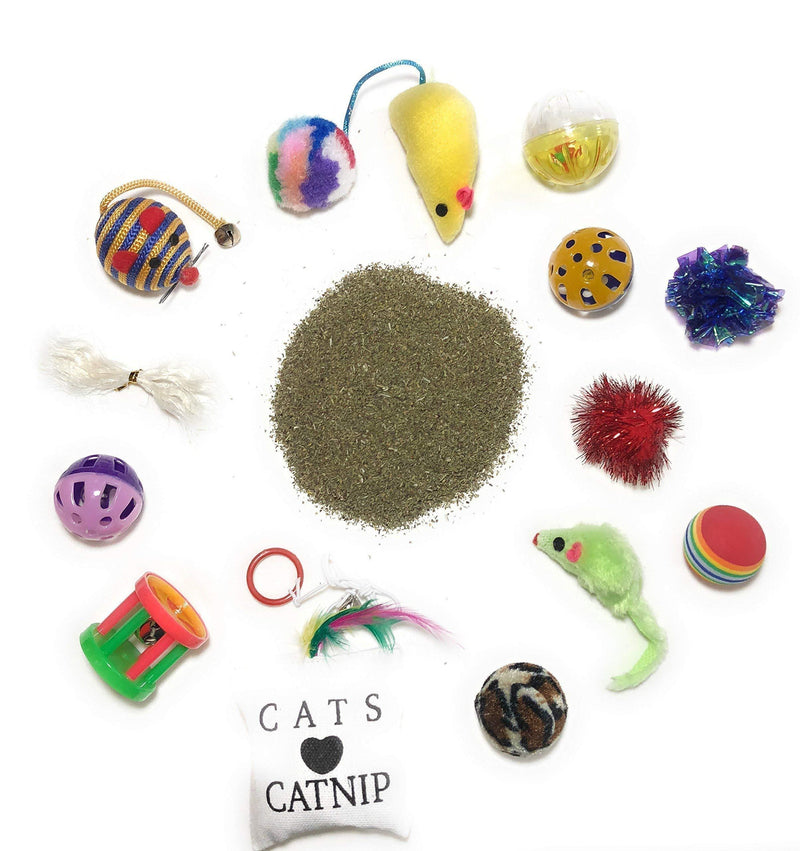 [Australia] - Jamboree Cat Toys Set - Variety Pack and Catnip - Perfect Toys for Your Cats Including Crinkle Balls, Mice, Teaser and More - Wonderful Toys for Your Happy Cat 