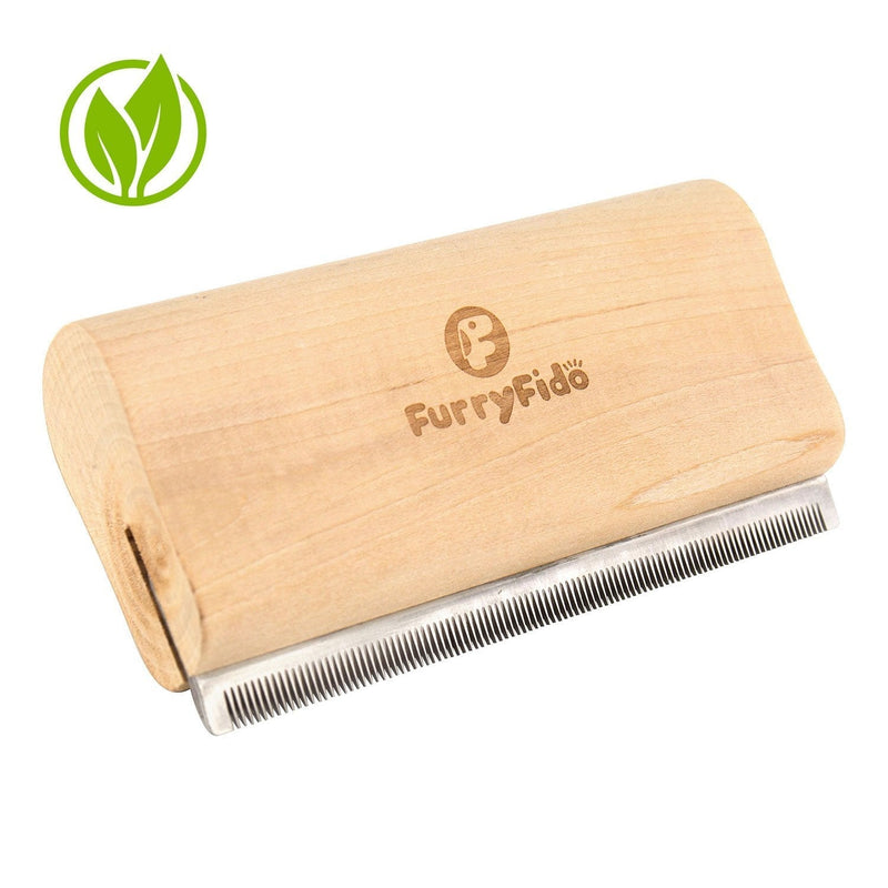 [Australia] - DeShedding Brush/Cat Brush/Dog Brush by Furryfido Wooden Design, Effective Grooming Tool for Dog, Cat and Horse Fur Remove T06 