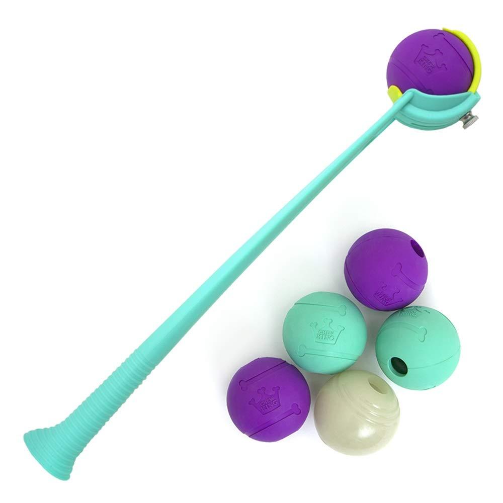 [Australia] - Chew King Fetch Balls Extremely Durable Natural Dog Toy Ball Launcher, Squeaker Floating Fetch Ball,Fetch Toy Collection Ball Launcher - 2.5" Balls 