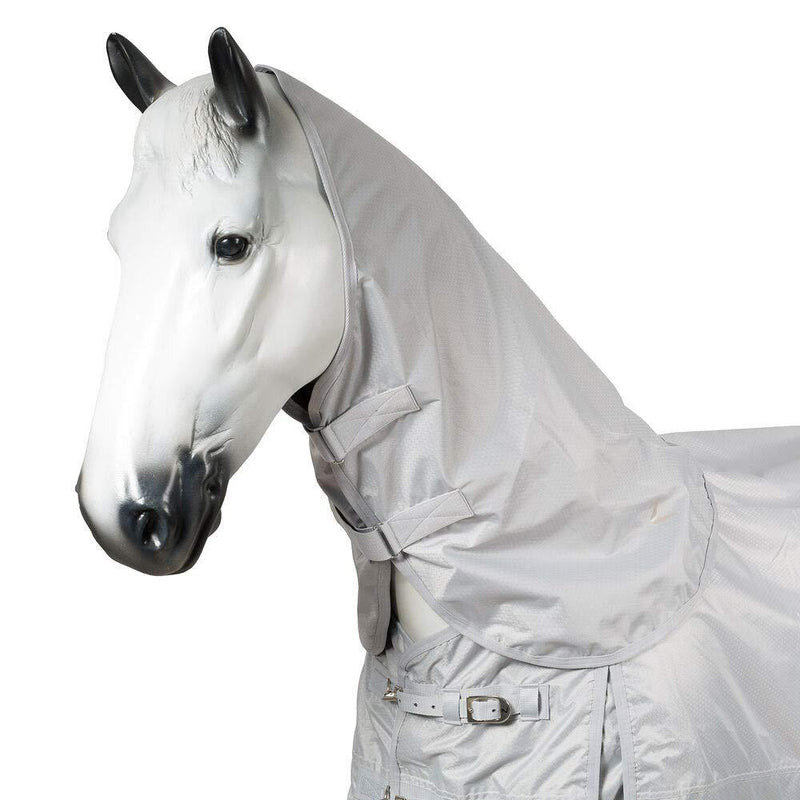 Horze Nevada Neck Piece For Horse Summer Turnout Shower Sheet, 600D, Grey, S Lunar Rock Grey - PawsPlanet Australia