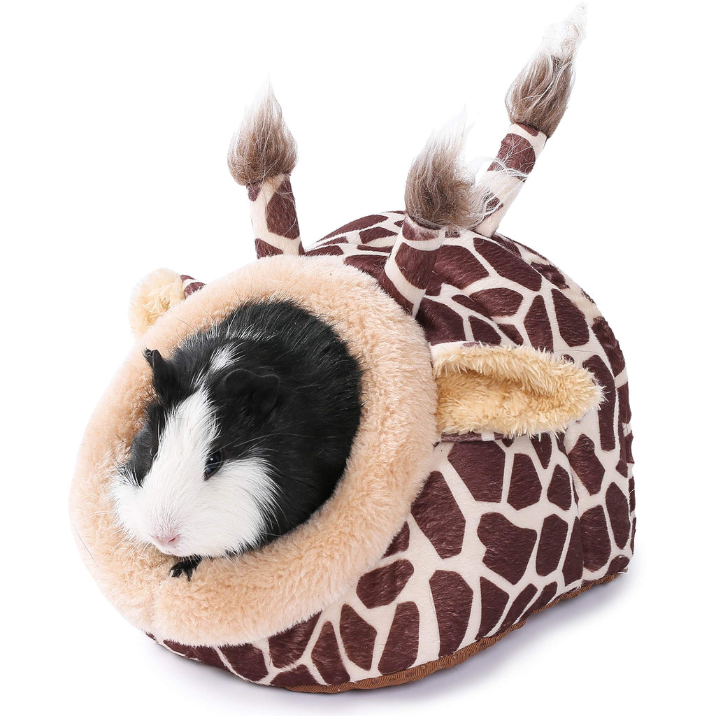JanYoo Hamster Guinea Pig Supplies Bed Accessories House Hedgehog Cage Supplies Chinchilla Ferret Rat Gerbil (S,Giraffe) Small 1-Giraffe - PawsPlanet Australia