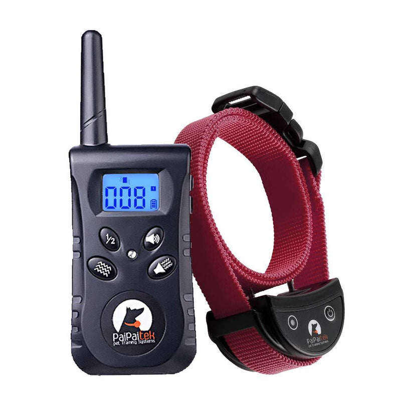 [Australia] - Paipaitek No Shock Safe Dog Training Collar Rechargeable Waterproof Red 