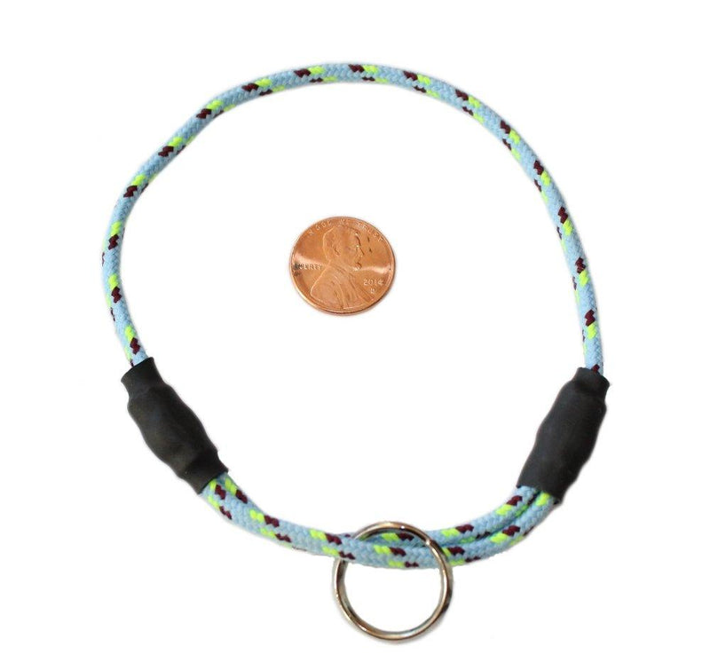 [Australia] - National Leash Thin Mountain Rope Dog ID Collar - Blue Eyes -XS/Toy Size (6"-12") - The Original Snickers Collar 