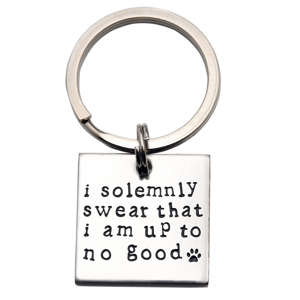 [Australia] - LParkin I Solemnly Swear That I am up to no Good! - Unique Pet Id Tag - Dog Tag - Cat Tag Big Keyring 