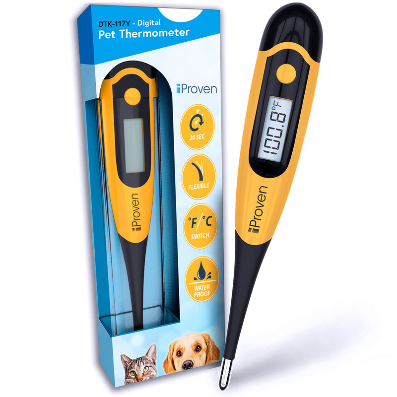 iProven Pet Thermometer (Termometro) for Accurate Fever Detection, Suitable for Cats/Dogs, Waterproof Pet Thermometer, Fast and Accurate Measurements in 20 Seconds - DT-K117 - PawsPlanet Australia