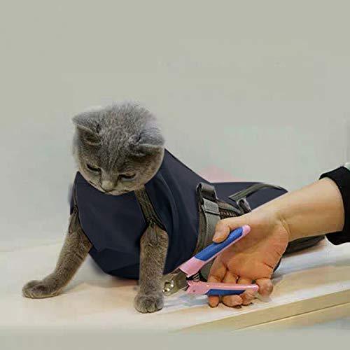 [Australia] - Cinf Cat Pet Supply Grooming Bag Restraint Bag Cats Nail Clipping Cleaning Grooming Bag/Muzzle No Scratching Biting Restraint for Bathing Nail Trimming Injecting Examining S Black 