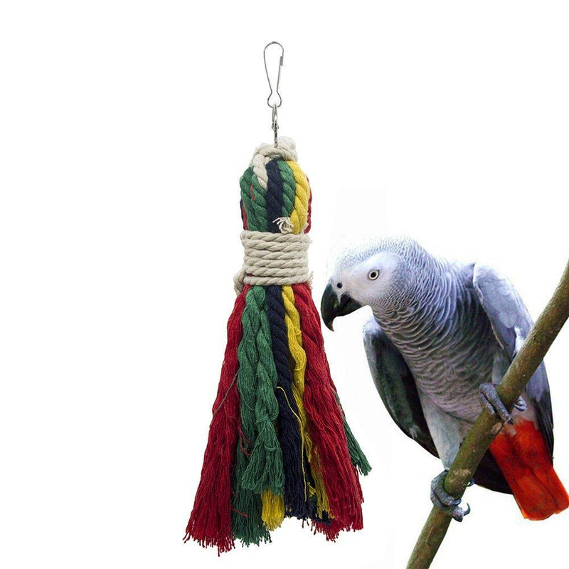 [Australia] - ASOCEA Pet Bird Parrot Colorful Cotton Rope Bite Chew Cage Hanging Toys for Cockatiels Macaws Parrots Small Medium Large Birds 
