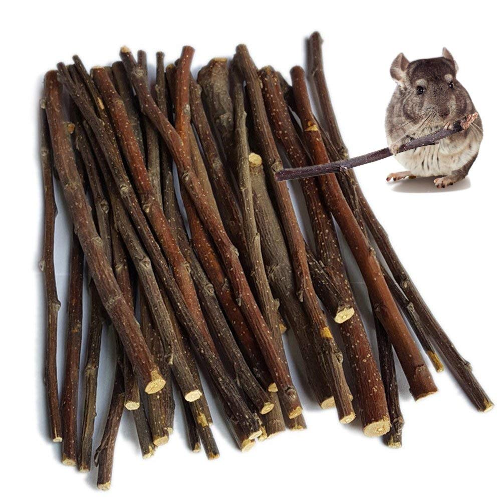 [Australia] - HANBEN Apple Sticks Pet Chew Toys for Chinchillas Rabbits Guinea Pig Squirrel Hamster 150g 