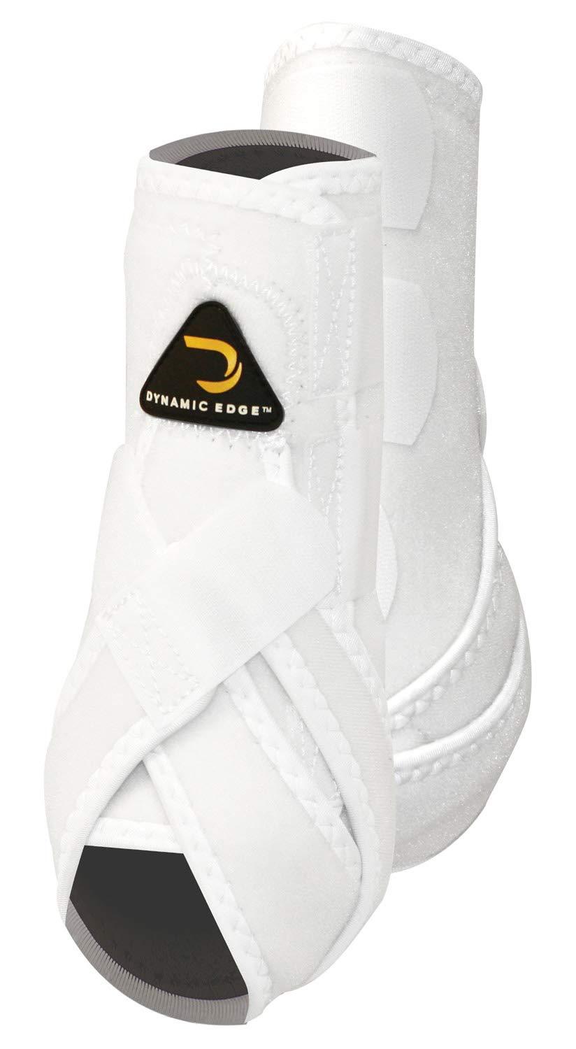 [Australia] - Med Cactus Dynamic Edge Horse Hind Rear Protection Sport Boots Pair White 