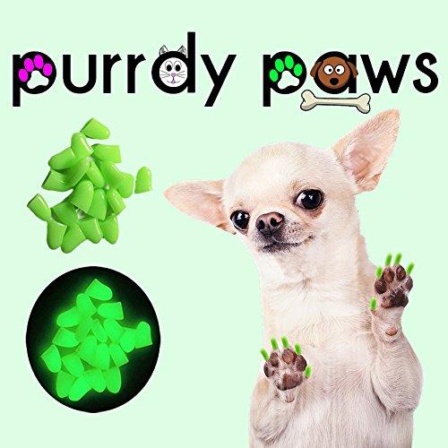 [Australia] - Purrdy Paws 40-Pack Soft Nail Caps for Dog Claws Ultra Glow X-Large 