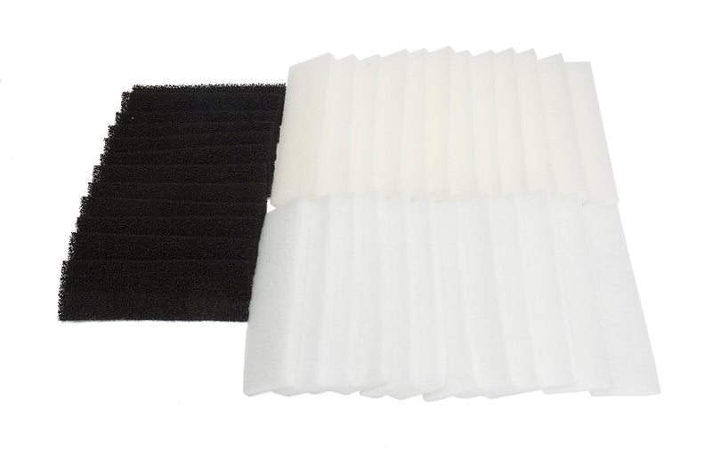 [Australia] - LTWHOME Value Pack of Foam Filters, Carbon Filters and Polyester Filters Set Fit for Fluval U3 Filter(Pack of 36) 