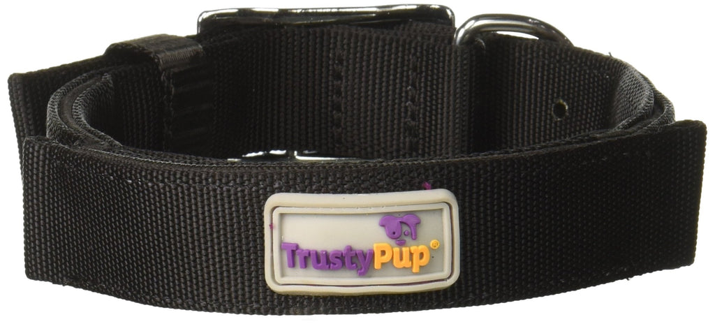 [Australia] - TrustyPup Travel Built in Leash Collar, Medium, Black 