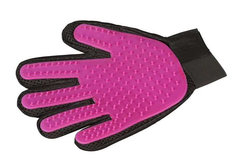[Australia] - Safana Pet Grooming Glove - Gentle Deshedding Brush Glove - Efficient Pet Hair Remover Mitt - Massage Tool with Enhanced Five Finger Design - Perfect for Dogs & Cats with Long & Short Fur (Pink) 