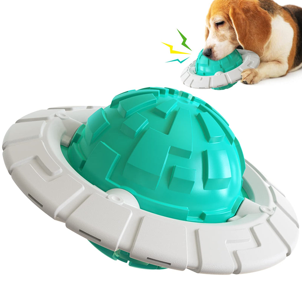 MENGWU Dog Chew Toy for Aggressive Chewers: Bite Resistant and Durable Frisbee Ball Toy with Squeaker for Dogs Indoor or Outdoor Interactive Toy - PawsPlanet Australia