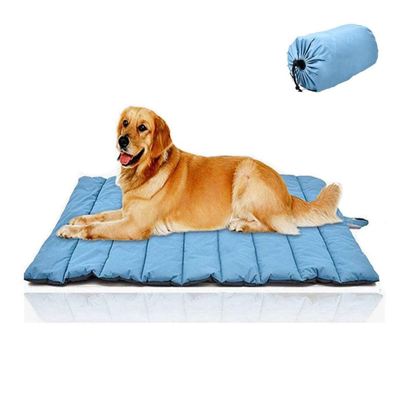 CHEERHUNTING Outdoor Dog Bed 43”x26”, Waterproof, Washable, Large Size, Durable, Water Resistant, Portable and Camping Travel Pet Mat(Blue) Blue - PawsPlanet Australia