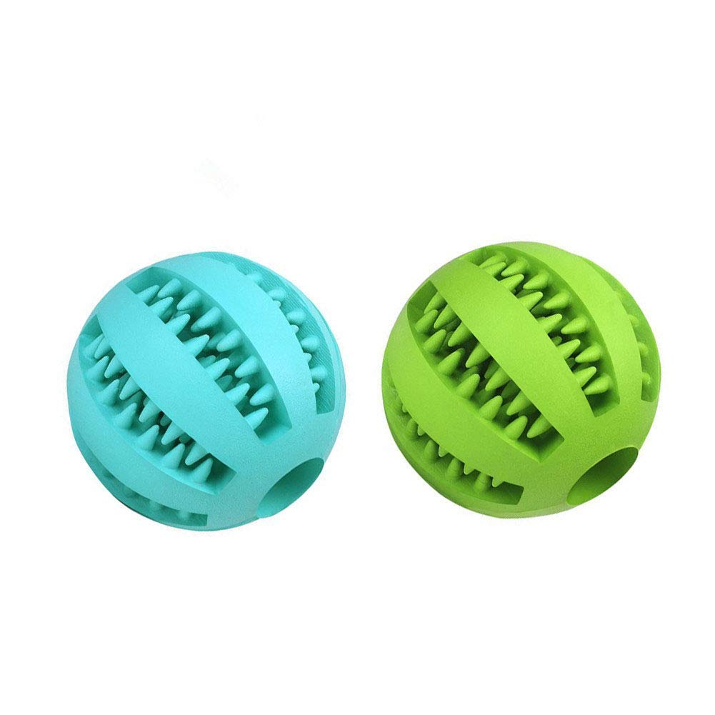 2Pack Dog Teething Toys Ball Nontoxic Durable Dog IQ Puzzle Chew Toys for Puppy Small Large Dog Teeth Cleaning/Chewing/Playing/Treat Dispensing Dog Toys 2 Pcs for Small Dogs - PawsPlanet Australia