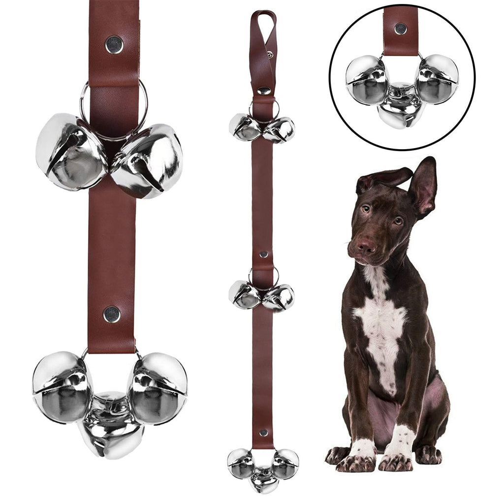 [Australia] - QUXIANG Dog Doorbells Premium Leather Dog Doorbells Premium Quality Training Potty Great Dog Bells Adjustable 01 Brown 