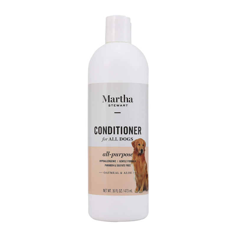 Martha Stewart for Pets All-Purpose Dog Shampoo and Conditioner for Dogs with Oatmeal and Aloe, 16 Oz - Oatmeal Dog Shampoo, Dog Grooming Supplies, Martha Stewart Dog Bathing Supplies, Dog Wash 16 ounces - PawsPlanet Australia