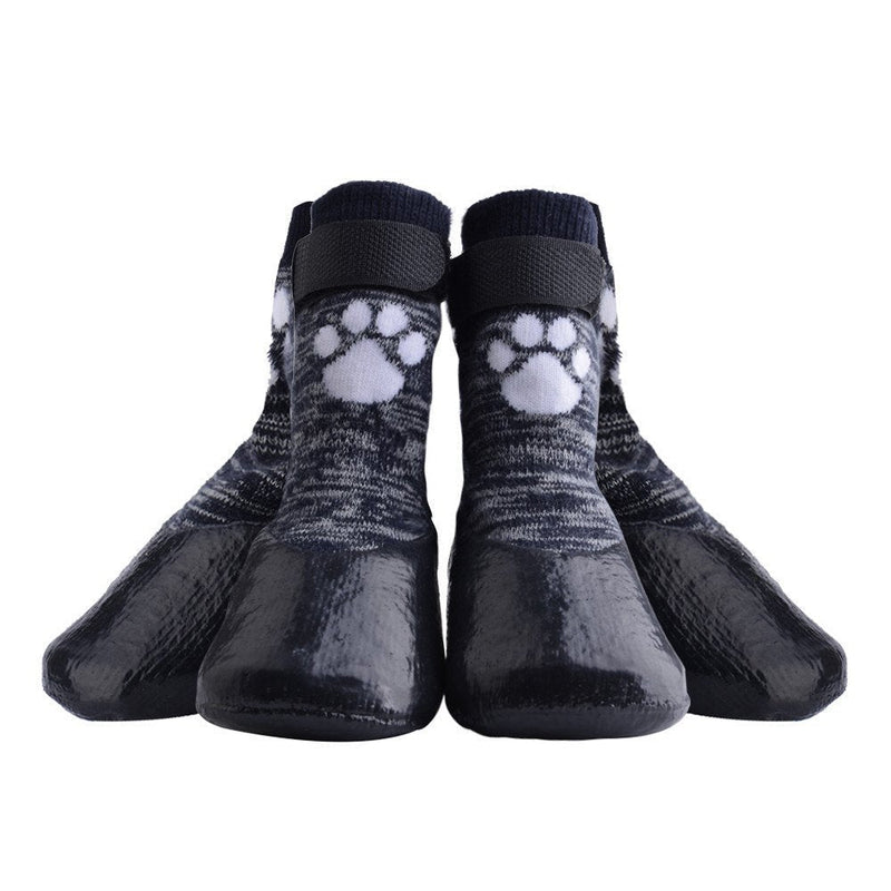 KOOLTAIL Dog Socks Anti Slip with Straps Traction Control Waterproof Paw Protector Black S - Paw Width: 1.7", Length: 4.3" - PawsPlanet Australia