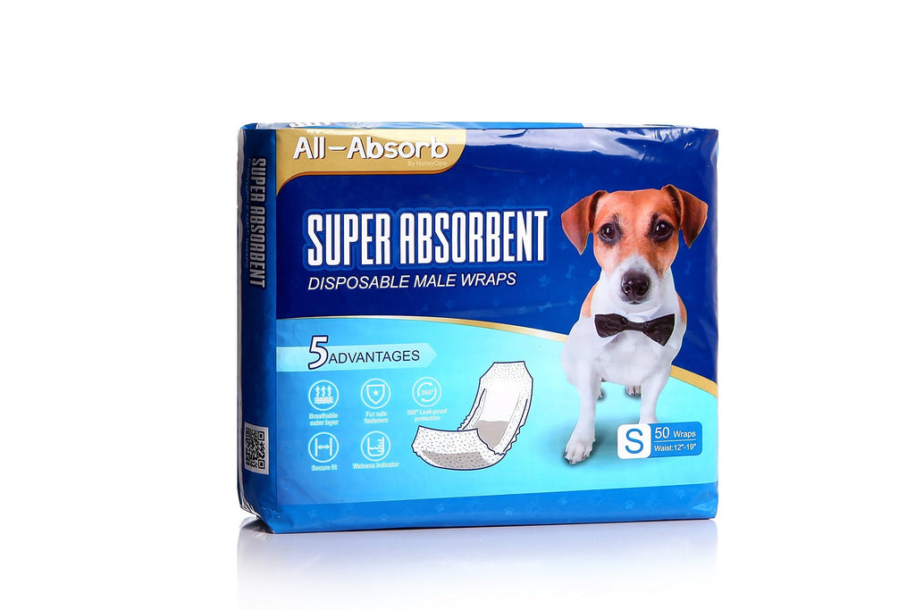 [Australia] - All-Absorb A26 Male Dog Wrap, 50 Count, Small 