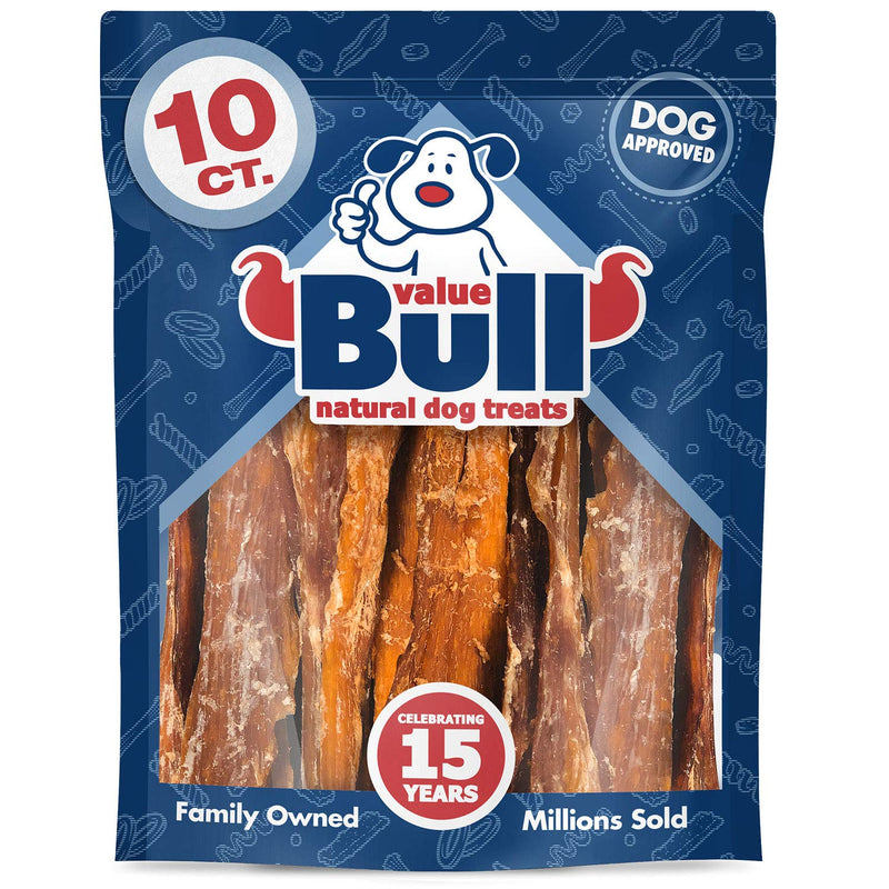 [Australia] - ValueBull Beef Backstrap Tendons, Premium 12 Inch, 10 Count - All Natural Dog Chews, Grass-Fed, Single Ingredient 