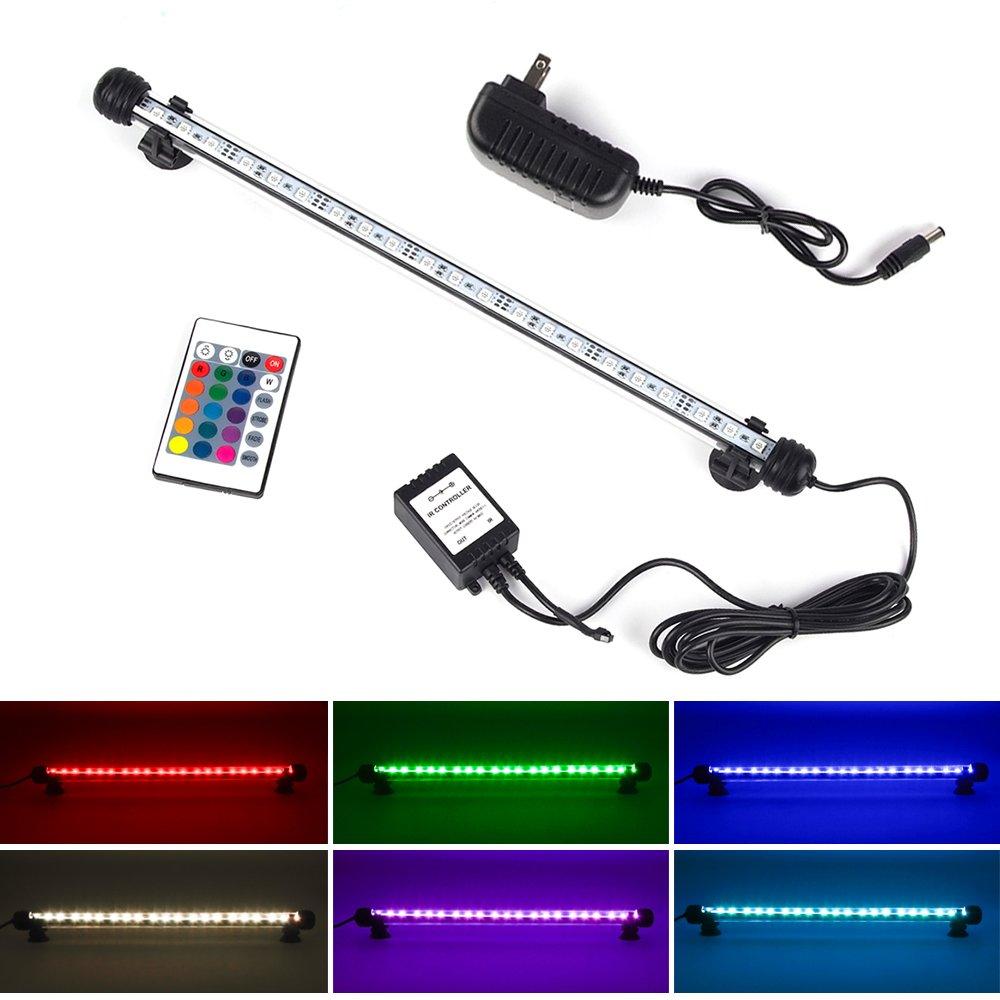 LED Aquarium Light, Smiful Fish Tank Light Submersible Underwater Crystal Glass LEDs Lights 15 Inches (15"-Colorful) 15''-38CM - PawsPlanet Australia