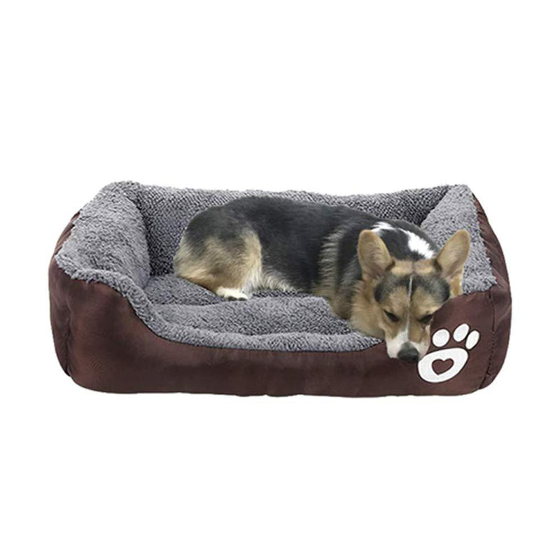 [Australia] - AsFrost Dog Bed Super Soft Pet Sofa Cats Bed,Non Slip Bottom Pet Lounger,Self Warming and Breathable Pet Bed Premium Bedding M:25.98"*19.68" Coffee 