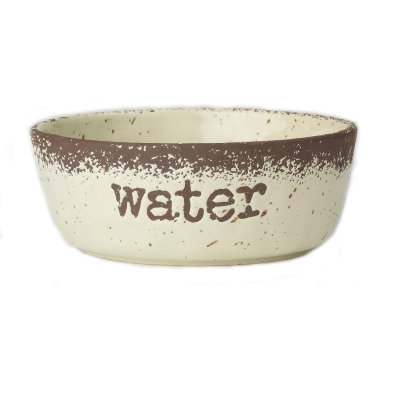 [Australia] - PetRageous 15019 4 Cups Crockery Water Bowl, 6.5" x 2.25" 