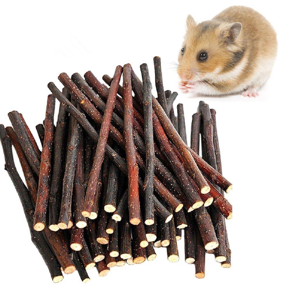MAOM 100g/200g/300g Nature Apple Sticks Pet Food Wood Chew Toys for Guinea Pigs Chinchilla Rabbits Hamster - PawsPlanet Australia
