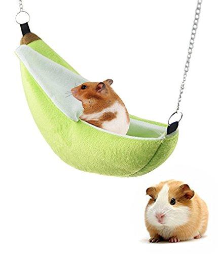 [Australia] - STAR-TOP Hamster Bed, House Hammock Small Animal Bed House Cage Nest Hamster Accessories for Sugar Glider Hamster Small Bird Pet Banana-green 