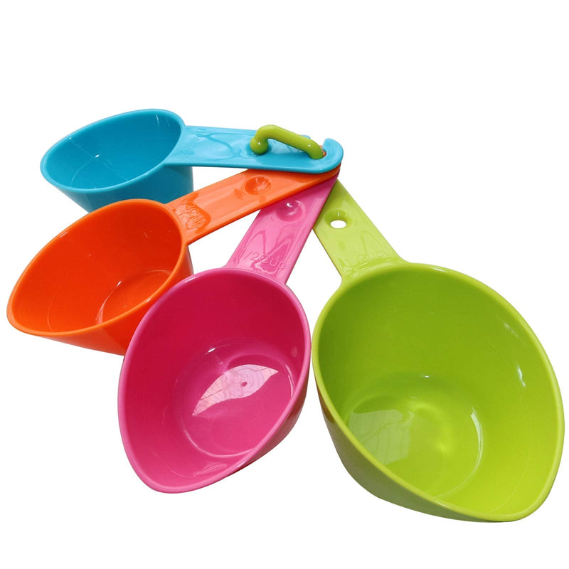 Rypet Pet Food Scoop - Measuring Cups and Spoons Set Plastic for Dog, Cat and Bird Food (Random Color) Set of 4 - PawsPlanet Australia