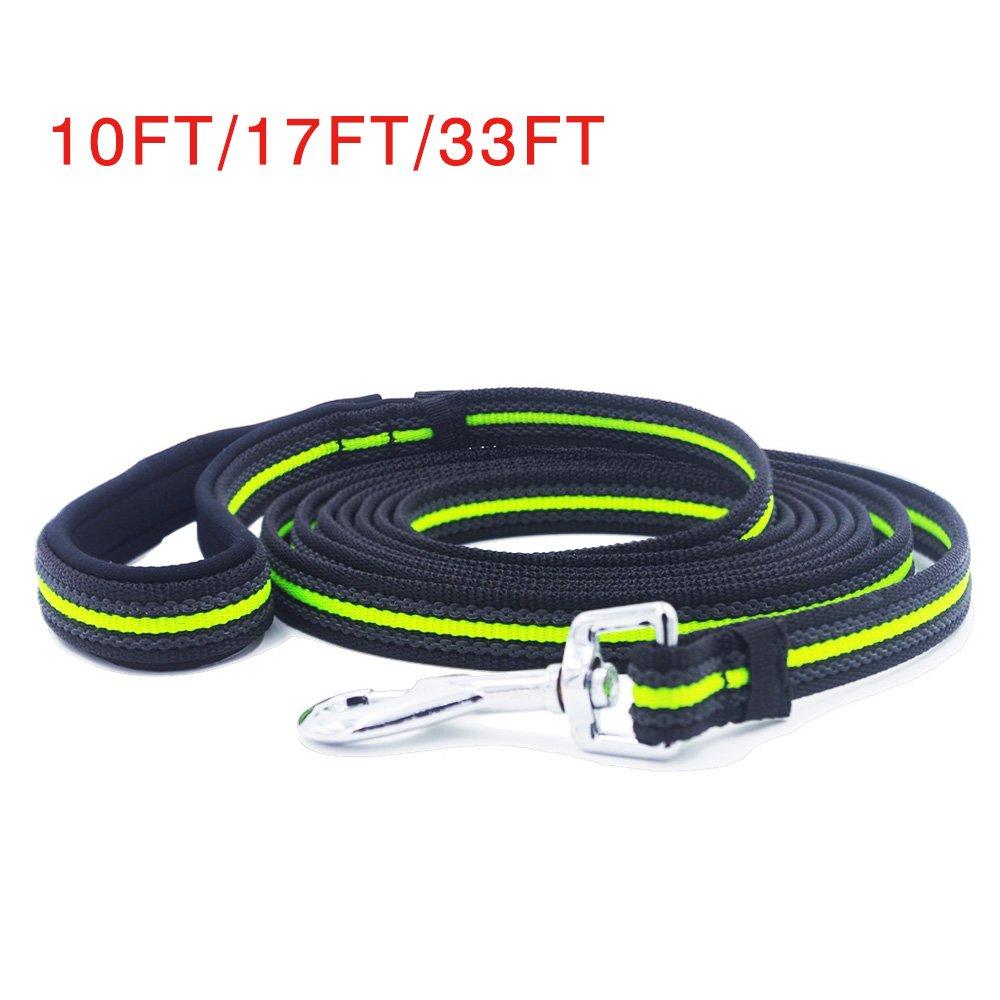 [Australia] - Yintlilocn 5FT 10FT 17FT 33FT Dog Leashes, Strong Non-Slip Dog Tracking/Training Lead Leash with Comfortable Padded Handle for Small Medium Large Dogs 10 FT Green 