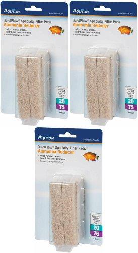 [Australia] - Aqueon QuietFlow Ammonia Reducer 20/75 Specialty Filter Pads, 12ct (3 x 4ct) 