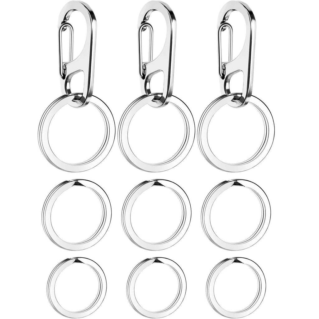 [Australia] - Jovitec 3 Sets Dog Tag Clip Durable Dog ID Tag with Rings for Dogs and Cats Collars Harnesses 
