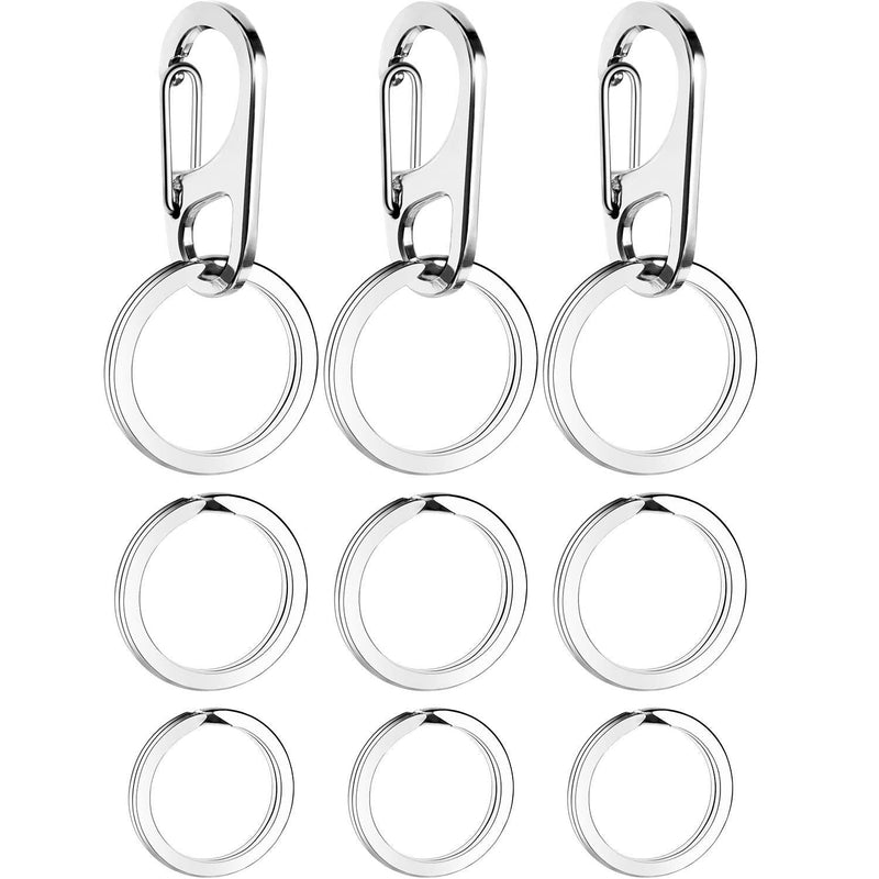 [Australia] - Jovitec 3 Sets Dog Tag Clip Durable Dog ID Tag with Rings for Dogs and Cats Collars Harnesses 