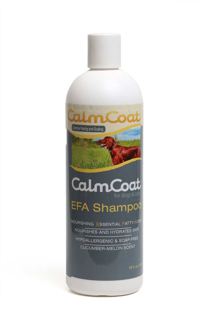 [Australia] - Calm Coat EFA Shampoo for Dogs Cats & Horses - Essential Fatty Acids Nourish & Moisturize - Hypoallergenic Soap Free & pH Balanced - Safe with Flea & Tick Topicals - 16 oz 