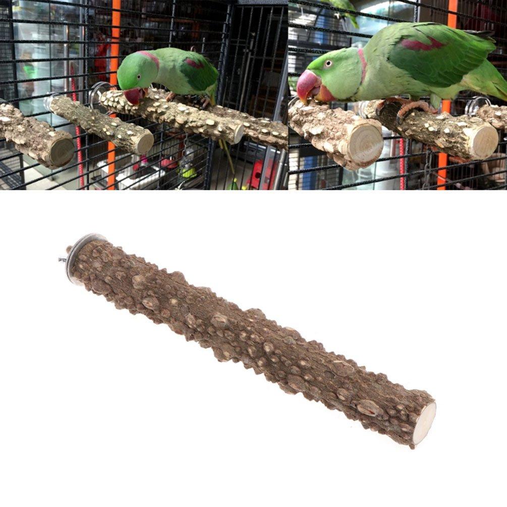 [Australia] - Keersi Natrual Wood Perch Stand Toy for Bird Parrot Budgie Parakeet Cockatiel Conure Lovebird Finch Lovebird Macaw African Grey Cockatoo Cage Platform 