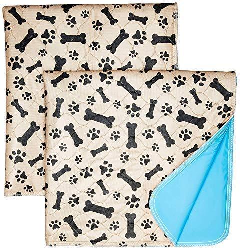 Washable Pee Pads for Dogs Whelping Reusable (2-Pack) Quilted Large 35 x 31 Extra Absorbent Layered Waterproof Mat Puppy Adult Senior Pets Pooch | Home Travel or Crate Training Whelping Dog Wee Wee L - PawsPlanet Australia