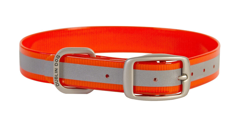 [Australia] - Outward Hound Dublin Dog Durable, Waterproof, Stink-Free Dog Collar Large/XL Orange 