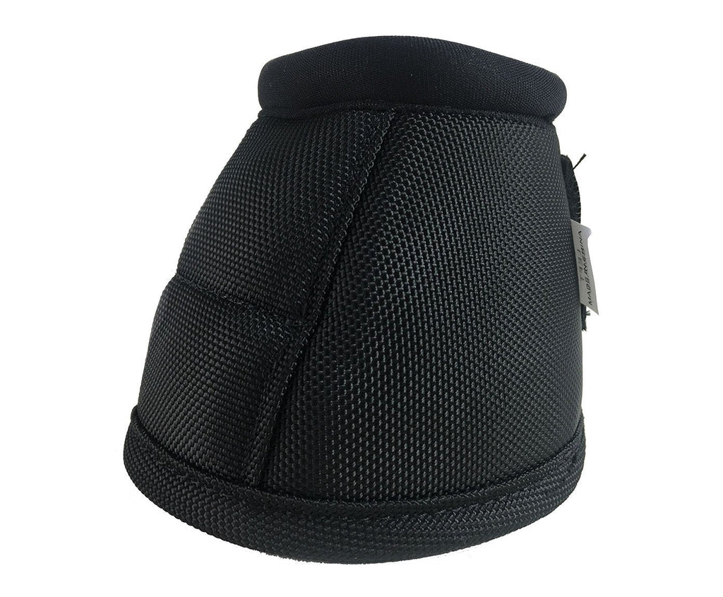 [Australia] - XMGreat Neoprene Ballistic No Turn Bell Boots for Horses, Equine One Pair Set Black Medium 