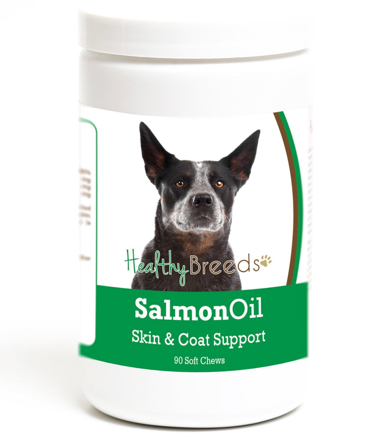 Healthy Breeds Dog Salmon Oil Soft Chews for Australian Cattle Dog - OVER 200 BREEDS - Omega 3 & 6 EPA DHA Fatty Acid Support - Easier Than Capsules & Pumps - 90 Chews - PawsPlanet Australia