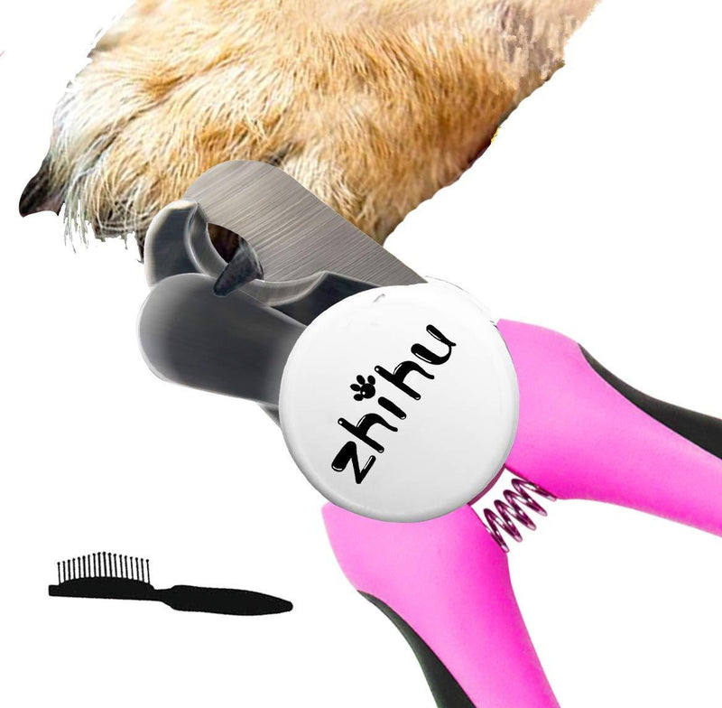 [Australia] - zhihu Pet Dog Nail Clippers and Trimmer with Safety Guard & Free Nail File for Large Dogs Pets, Free Flea Comb - Razor Sharp Blades - Sturdy Non Slip Handles - for Safe, Professional at Home Grooming 