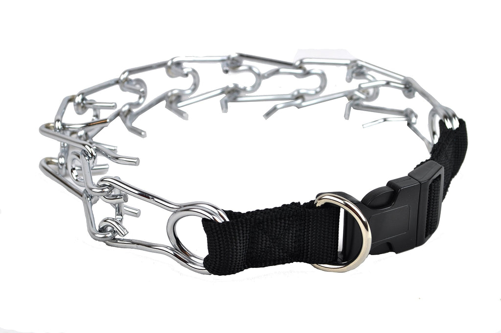 [Australia] - Deluxe Adjustable Prong Training Collar with Quick Release, No-Choke Pinch Collar is Safe and Effective, Chrome-Plated for Maximum Strength, Will Not Rust or Break (Sizes: Small, Medium, Large) Nylon 