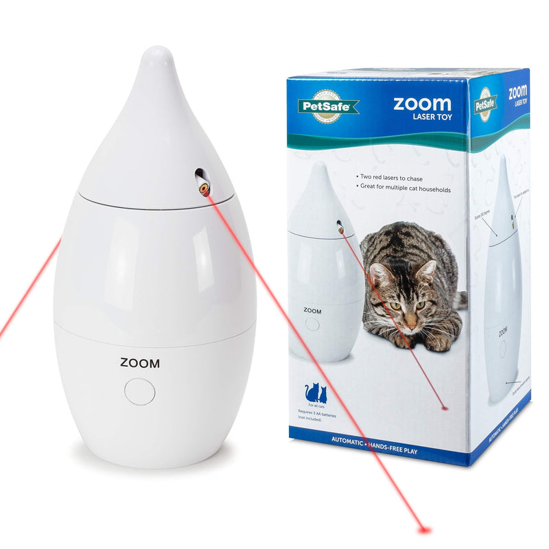 PetSafe Zoom - Automatic, Interactive, Rotating Laser Cat Toy with Two Lasers - PawsPlanet Australia