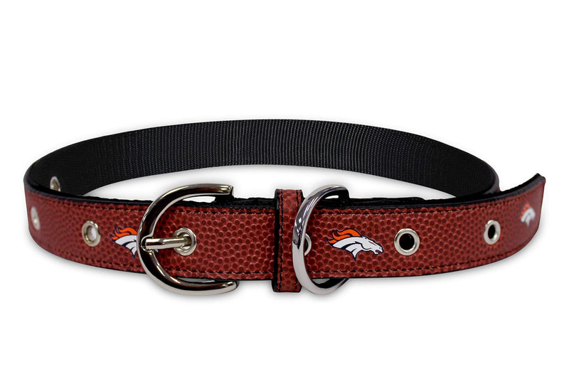 [Australia] - NFL Dog Collar. New Signature PRO PVC-Leather Premium PET Collars. Extra Tough & Durable! Super Stylish! 32 Football Teams, 3 Large (20-29" Long & 1" Wide) Denver Broncos 