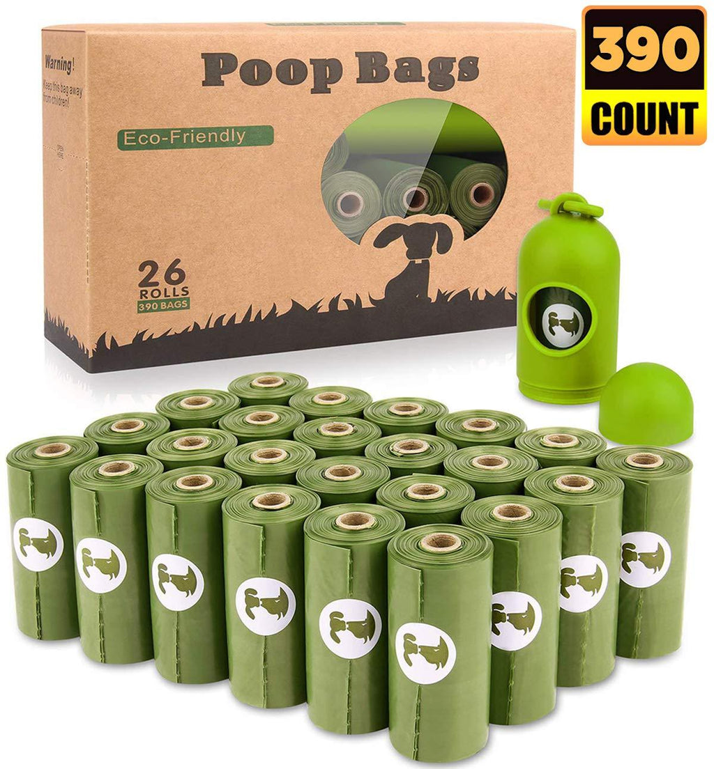 [Australia] - BOTEWO Dog Poop Bag 26 Rolls (390 Counts), Biodegradable Dog Waste Bags With 1 Free Dispenser, Eco-Friendly Leak Proof Pet Waste Disposal Refill Bags (Scented) 