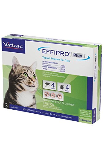 Virbac Effipro PLUS Topical Solution For Cats, 3 Month Supply - PawsPlanet Australia