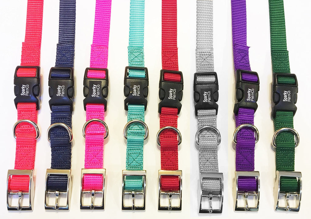 [Australia] - Sparky Pet Co 3/4" Nylon Quick Snap E Collar Double Buckle Replacement Strap- All E Collar Systems raspberry 